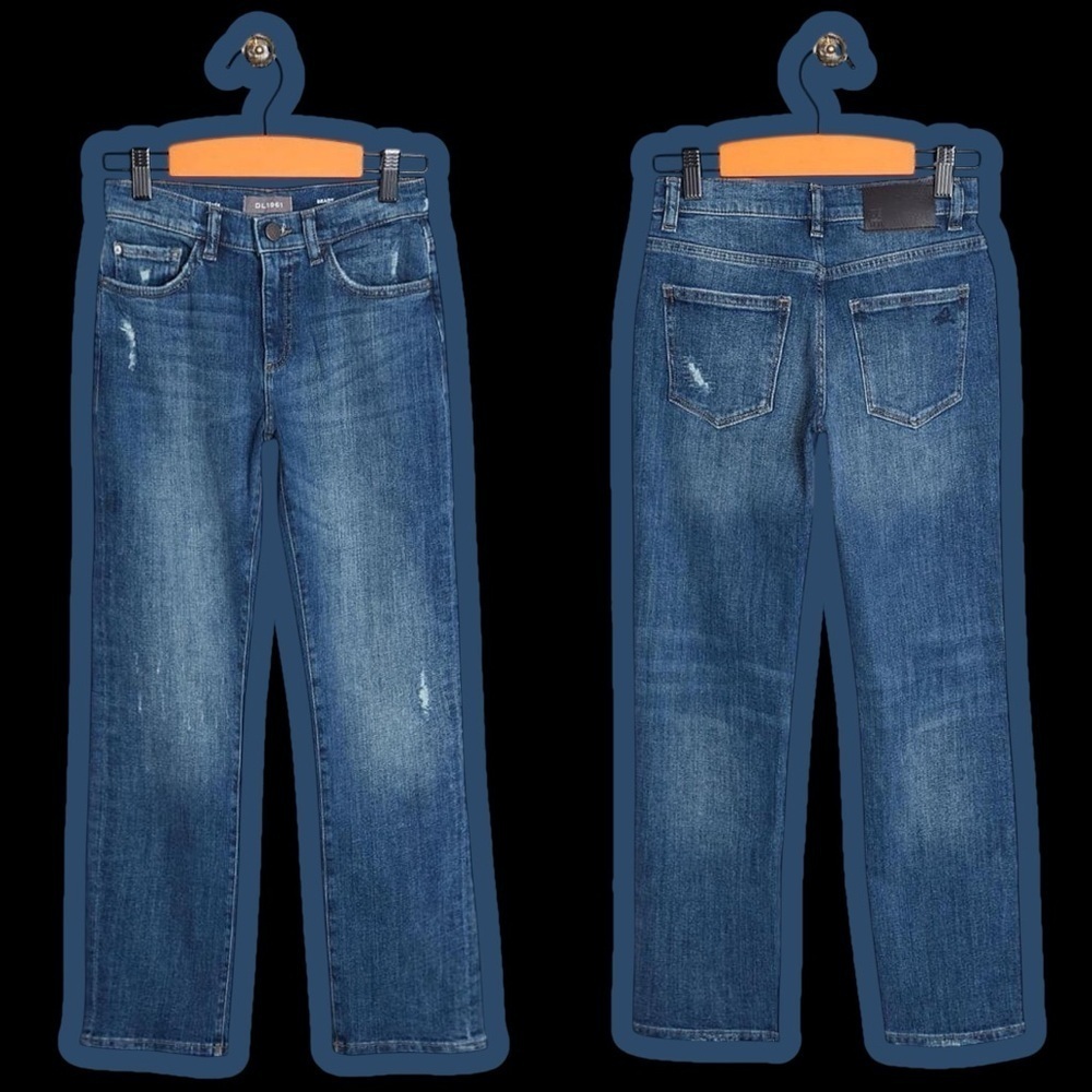 DL1961 Boys ‘Brady’ Slim Fit Distressed Jeans in “Playhouse” Size 12